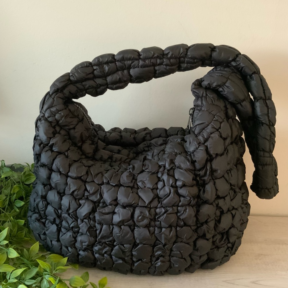 Super soft and large popcorn bubble crossbody shoulder bag